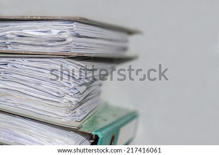 Close up image of papers in the old file folders