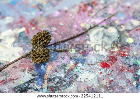 An image of pines fruit on color full back ground