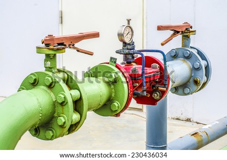 A colourfull water regulator valve for control pressure in the pipe
