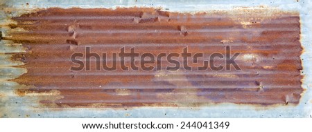 texture image of old tin roof sheet which fully of rusty