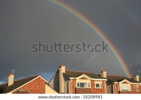 rainbow after storm, ireland