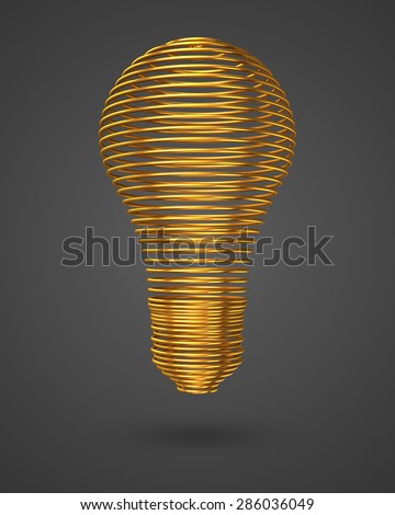 Metal wire light bulb