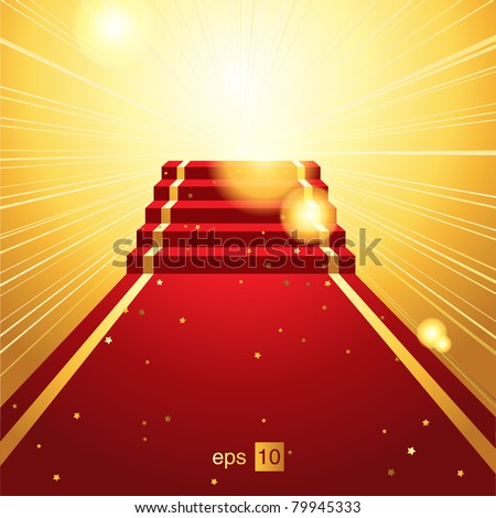 On the red carpet vector background eps 10.0 On the red carpet vector background eps 10.0