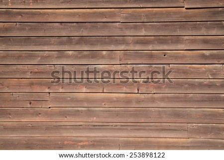 Brown Wood siding boards. Old and weathered.
