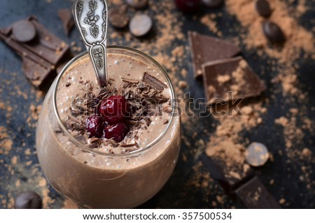 Delicious chocolate smoothie \