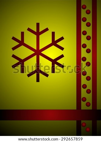 Illustrated background with snowflakes