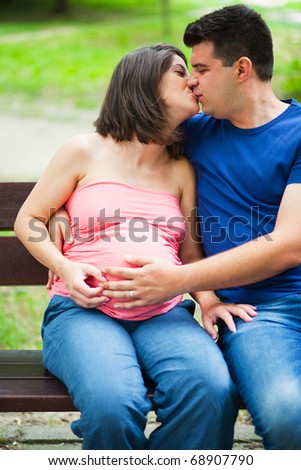 Romantic Pregnant Couple