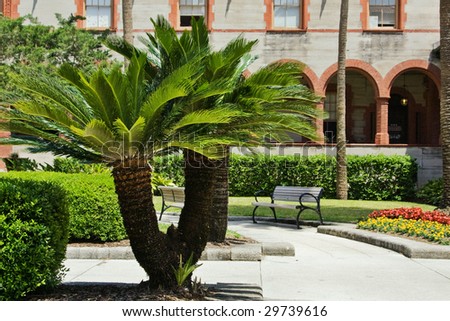 Flagler College courtyard- St. Augustine, FL, USA - oldest city in US