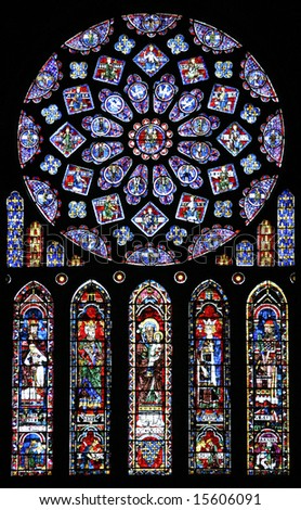 stock photo : Stained glass in