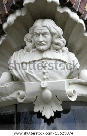 D\'Artagnan Three Musketeer bas relief carving Amsterdam Holland