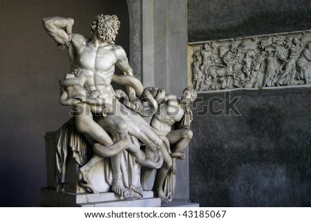Lacoon and His Sons, Greek statue in the Vatican Museum, Rome, Italy