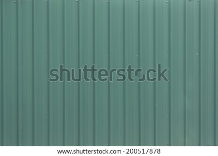 A Light Green Metal Corrugated Sheet