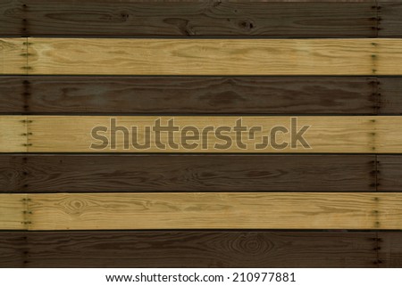 Wood Planks with Alternating Dark Brown and Yellow Wood Colors