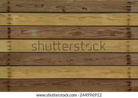 Wood Planks with Alternating Brown and Yellow Wood Colors
