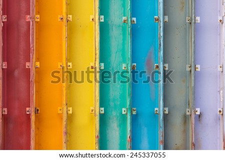 Colors of Rainbow Painted on Seven Steel Beams.