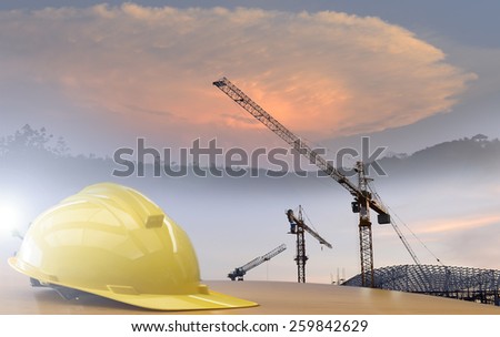 safety first,construction ,work Safety helmet .