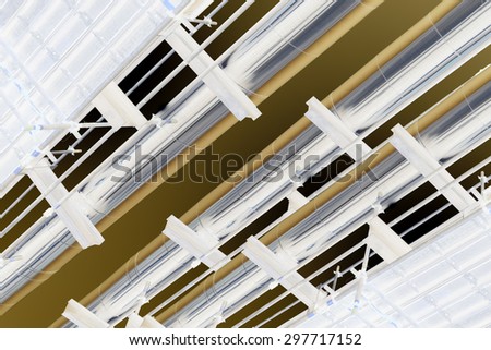 negative tone for piping construction ,During pipeline construction products The scaffolding for construction.