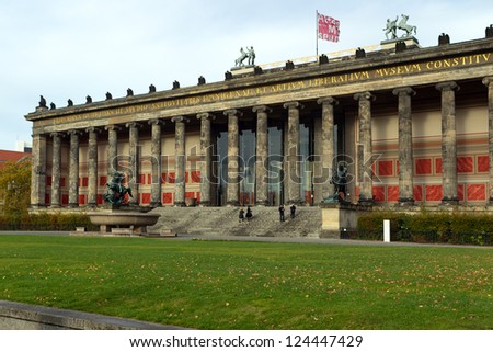 BERLIN, GERMANY - NOVEMBER 3:The Altes Museum (Old Museum) is infact Berlinas oldest museum (1830) located in the UNESCO-listed Heritage site. November 3, 2012 in Berlin .