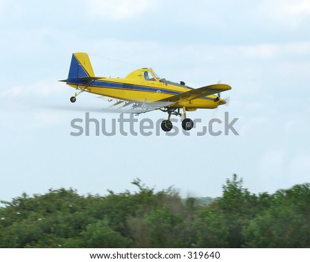 Crop dusting airplane