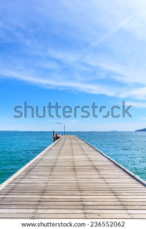 Wooden Pier at Ko lam ya National park, Thailand