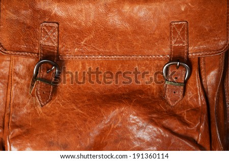 old leather bag detail