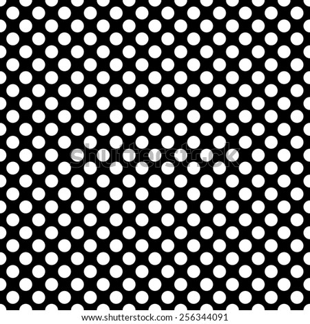 black and white polka dot pattern, seamless background