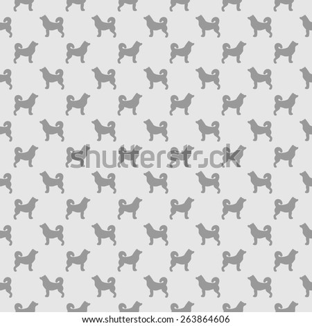 gray silhouette dog pattern, seamless texture background