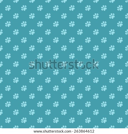 blue paw print pattern, seamless texture background