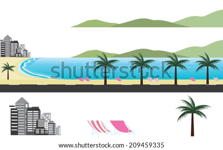 Title: Paradise Beach around the world Description: Panorama beach landscape around the world