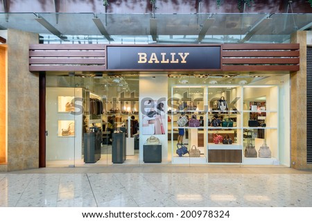 HONGKONG - JUNE 15 :Bally shop at City gate Outlet, JUNE 15, 2014,city gate outlet is owned by a consortium of Hong Kong\'s leading property  managed by Swire Properties Management Limited