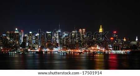 View of Manhattan West side from New Jersey