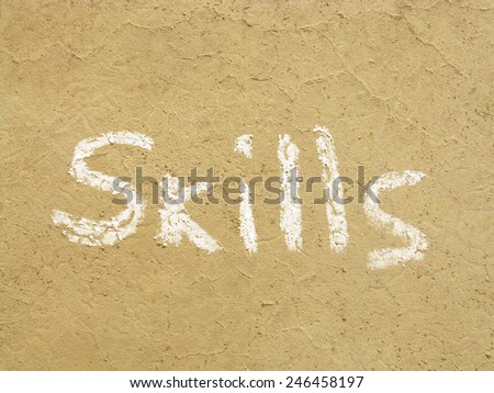 written word skills with chalk