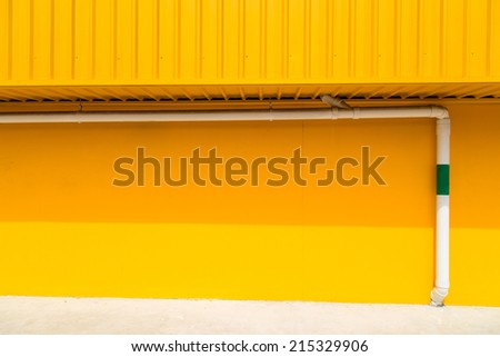 White Pipe on The Yellow Wall Outdoor