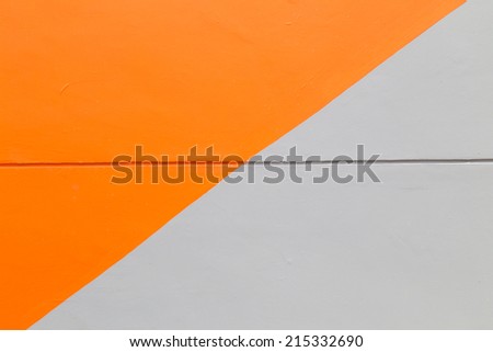 Orange and Gray Wall Abstract Background Texture. Half and Half