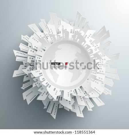Free Vector Globe on Abstract 3d Paper Globe Stock Vector 118551364   Shutterstock