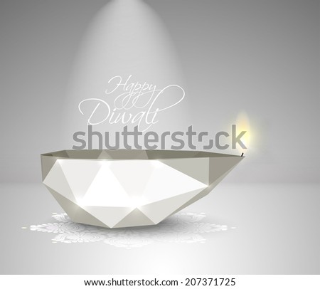 Vector Polygonal Diwali Diya Oil Lamp Vector Polygonal Diwali Diya Oil Lamp