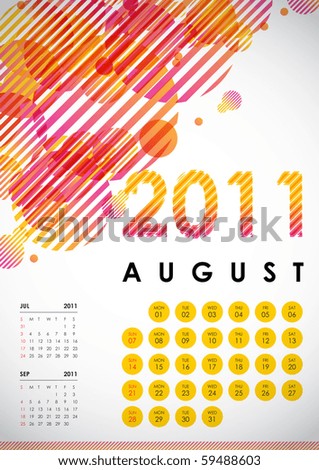 august calendar for 2011. August - Calendar Design 2011