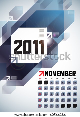 november calendar clipart. November - Calendar Design