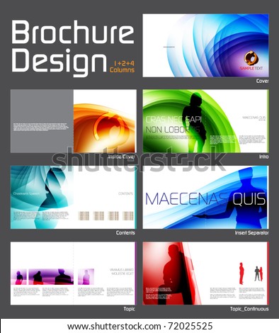 Logo Design Rubric on Stock Vector Business Brochure Layout Design Template With Pages