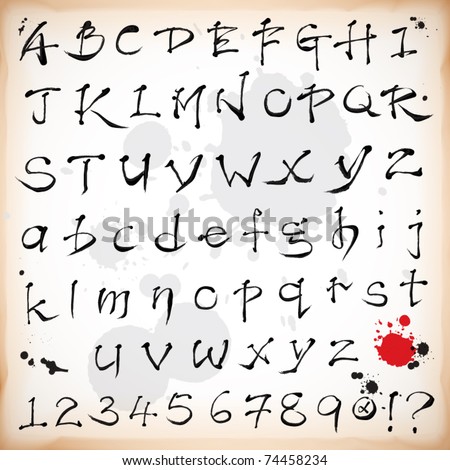 calligraphy styles alphabet