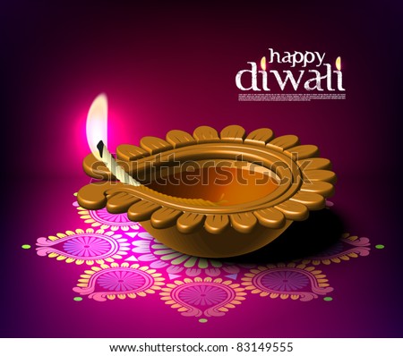 Vector Diwali Oil Lamp Vector Diwali Oil Lamp