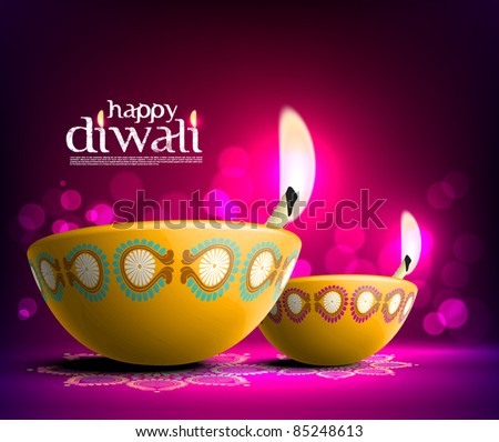 Vector Diwali Oil Lamp Vector Diwali Oil Lamp