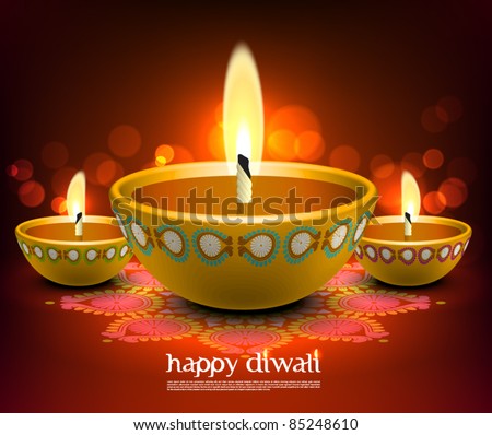 Vector Diwali Oil Lamp Vector Diwali Oil Lamp
