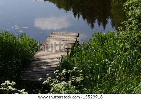 small bridge at small river