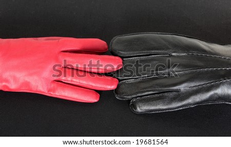 touching gloves