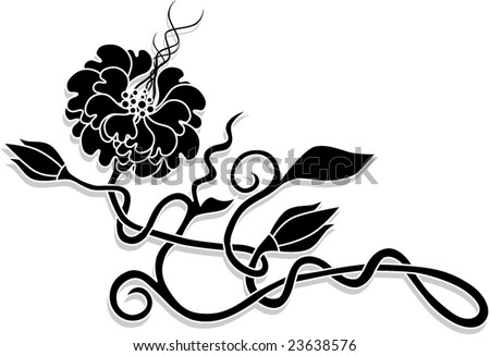 stock vector Flower In celtic tattoo style