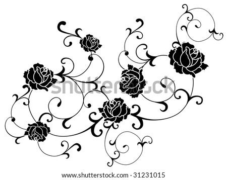 stock vector Vector tattoo of Rose