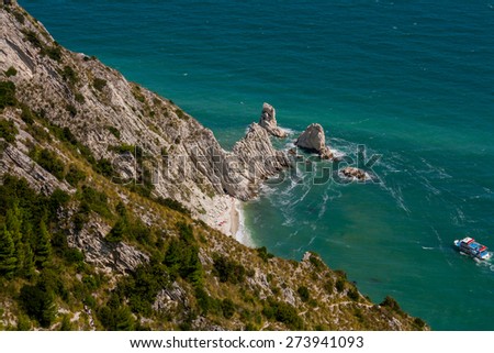 The Two Sisters' cliffs, Mount Conero, Marche, Italy