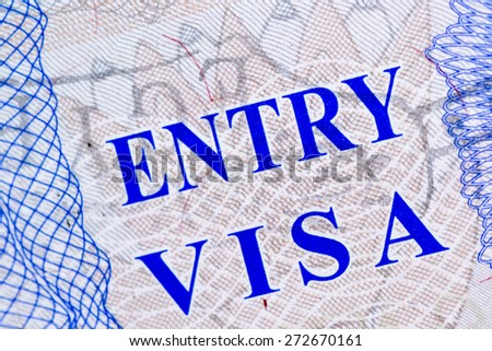 Visa stamp travel passport immigration macro emigration