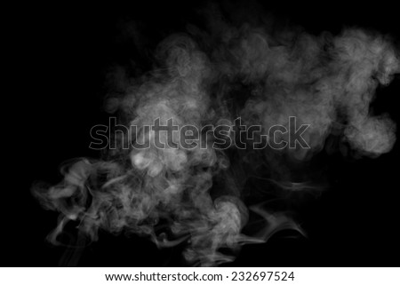 Smoke swirling around against a black background